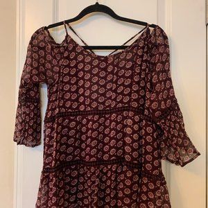 Open shoulder blouse